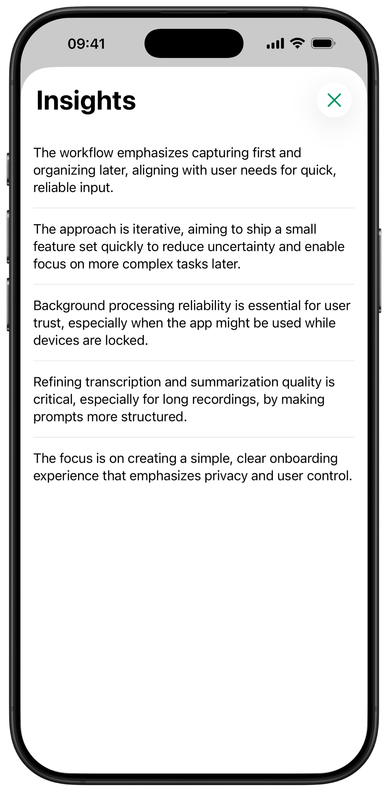 Nota insights preview