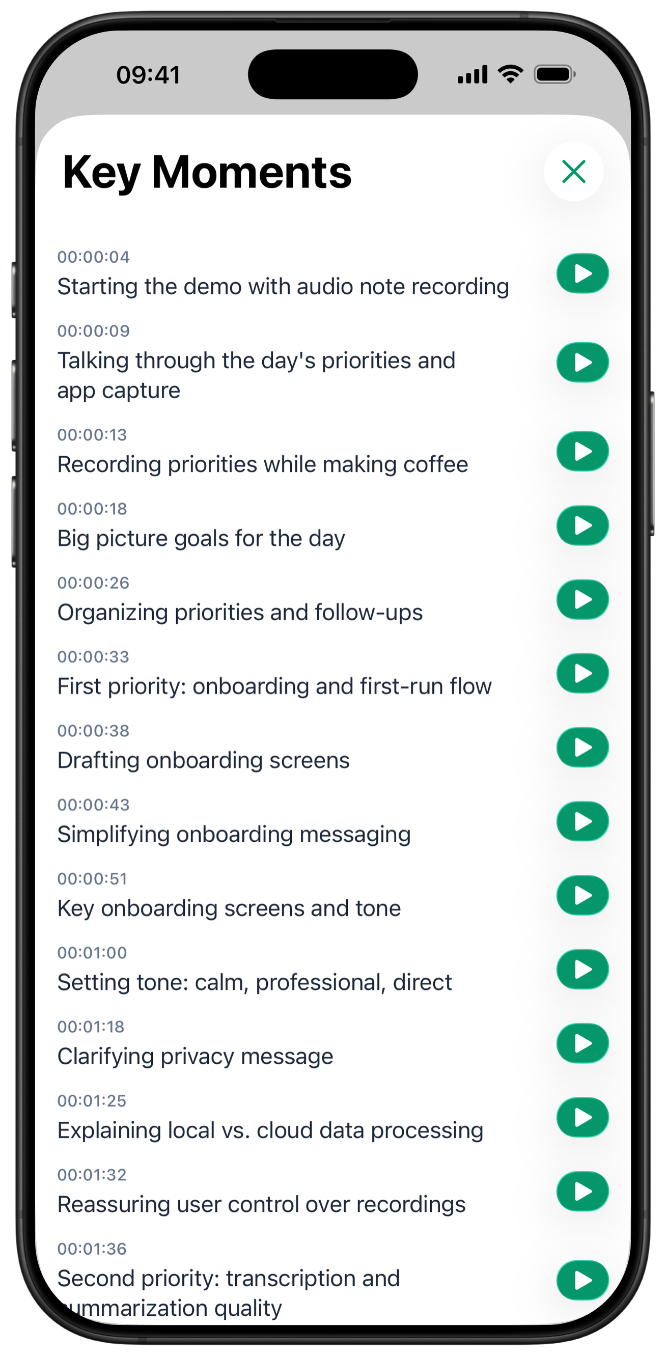 Nota key moments preview